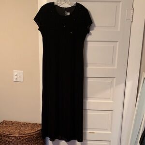 Vintage J. R. Nites by Caliendo Black Velvet Maxi Dress